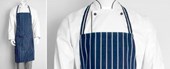 Chef's Bib Blue / White (Vertical) Stripes Apron